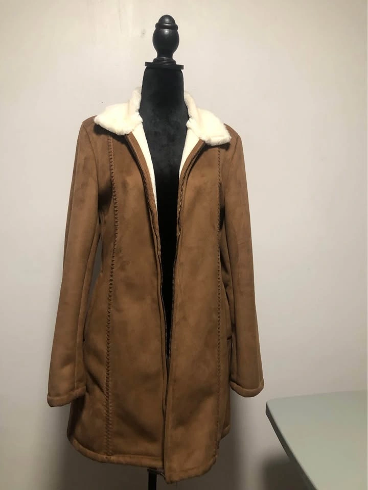 Marvin Richards Faux Suede Sherpa Lined Coat - Size Small - photo 2