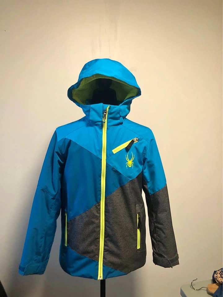 Spyder Blue and Grey Ski Jacket kids size 8