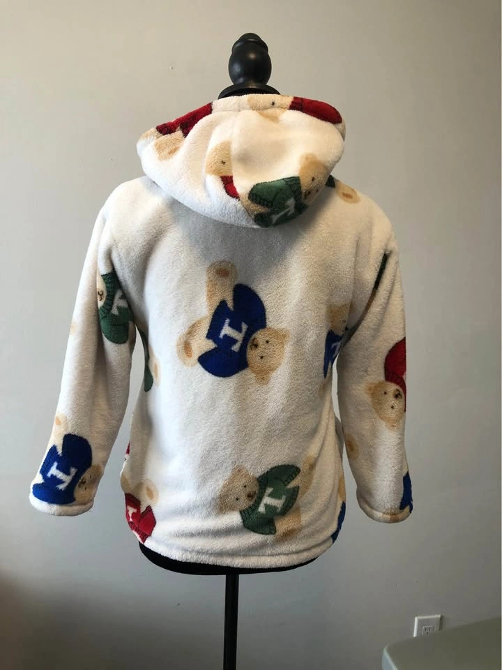 Teddy Bear Sherpa Lined Fleece Hoodie girls size 12-14 - photo 3