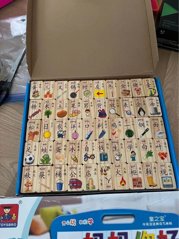 Educational Chinese Phonetic Dominoes & TOYSBRO Magnetic Board - photo 2