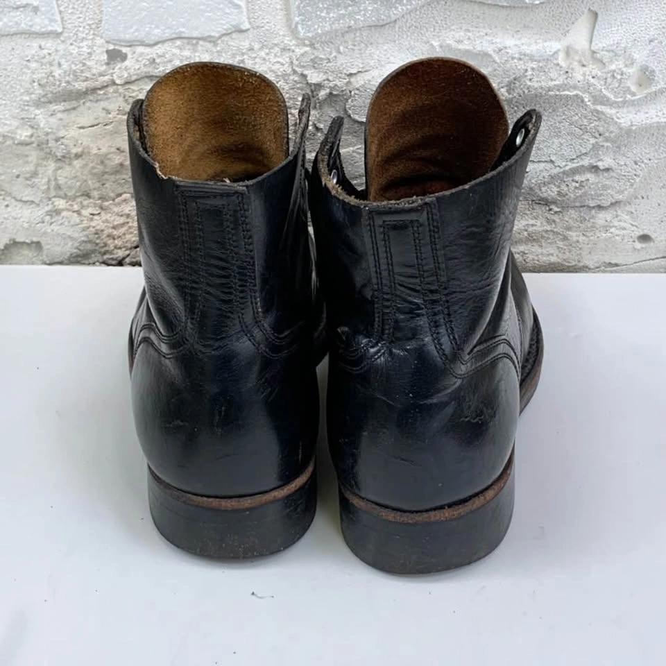 Vintage Canadian Military Parade Work Boots Black Leather - Men' - photo 2