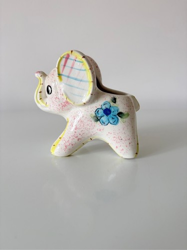 Vintage Small Elephant Planter Vase Ceramic Mid Century - photo 3