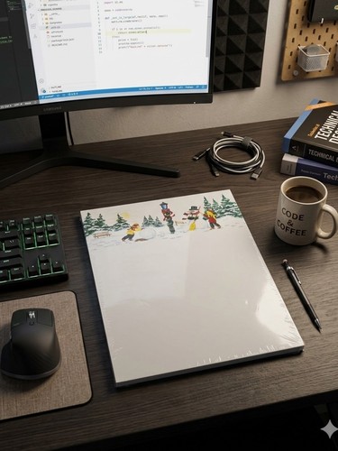 NEW Letterhead Stationary Sealed Great Papers! "Snow Day" Christ - photo 2