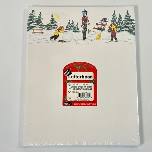 NEW Letterhead Stationary Sealed Great Papers! "Snow Day" Christ - photo 3