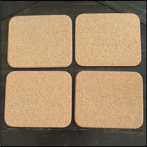 Set of 4 Christmas Holly Bear Cork Back Coasters - photo 5
