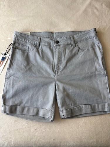NEW Parasuco Denim Shorts Grey Classic Fit with Tummy Control Si - photo 3