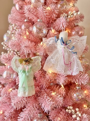 Vintage Lace Handmade Angels Christmas Angels Grandmacore