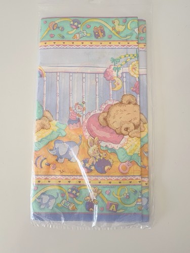 Vintage Amscan Table Cover New Old Stock Bedtime Bear