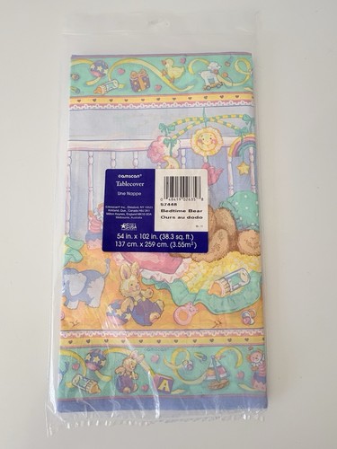 Vintage Amscan Table Cover New Old Stock Bedtime Bear - photo 2