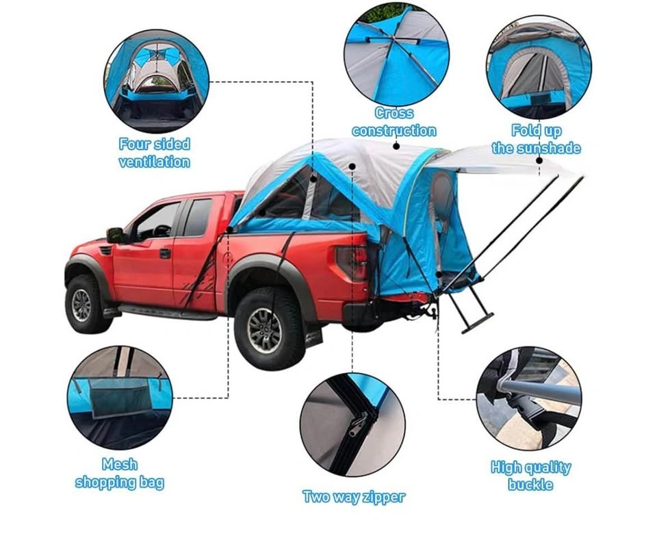 Truck Tent, Pickup Truck Tent with Awning for 5.5-6.7ft Bed - photo 4