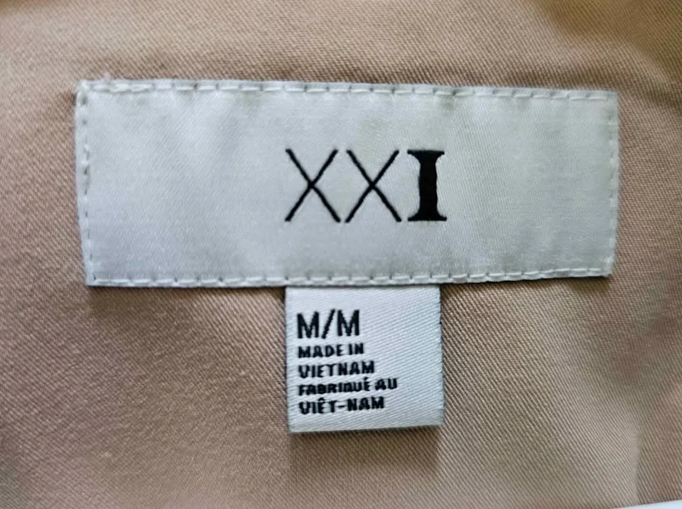Brand New Forever 21 XXI Tan Beige Striped Lining Blazer - Size - photo 3