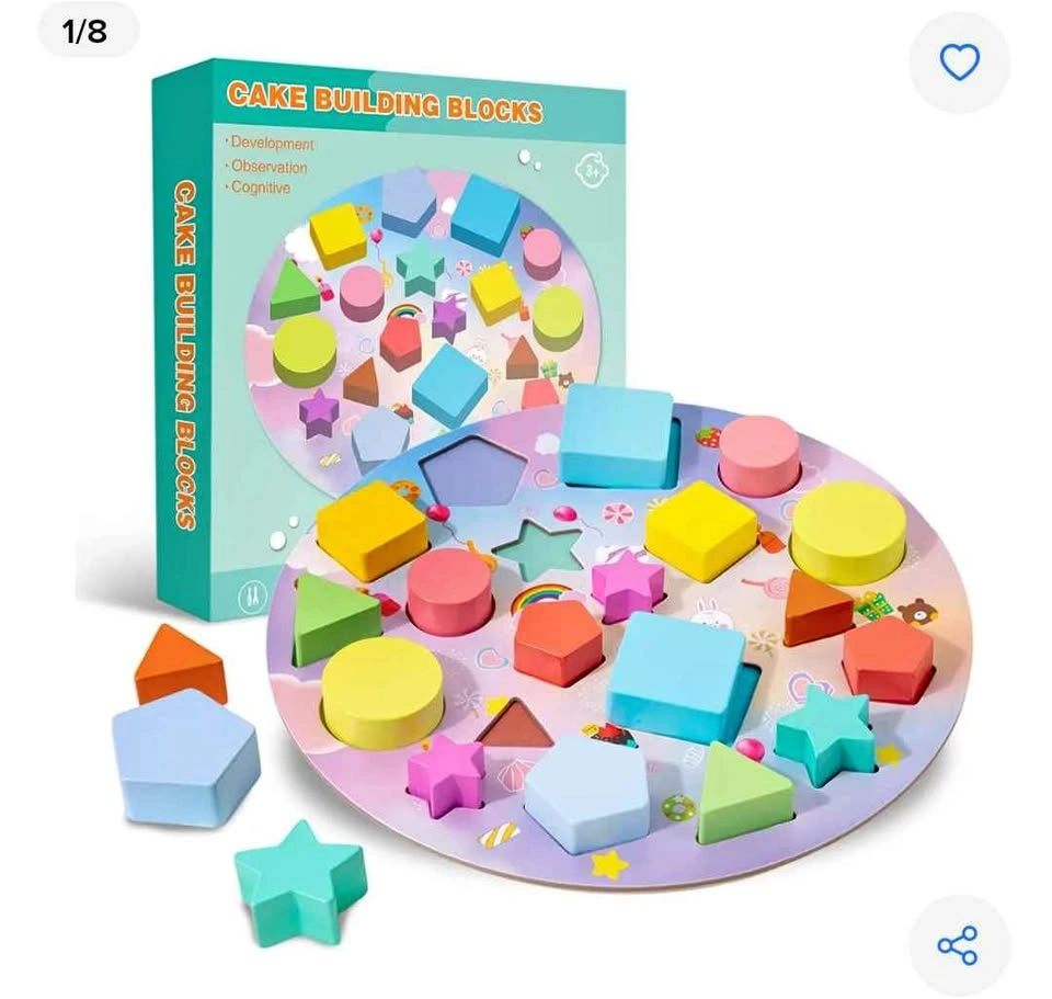🏈Brand new Montessori wooden toy for sorting and stacking