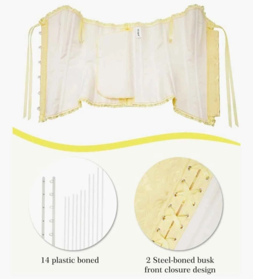 🏈New yellow brocade corset top for women - photo 5