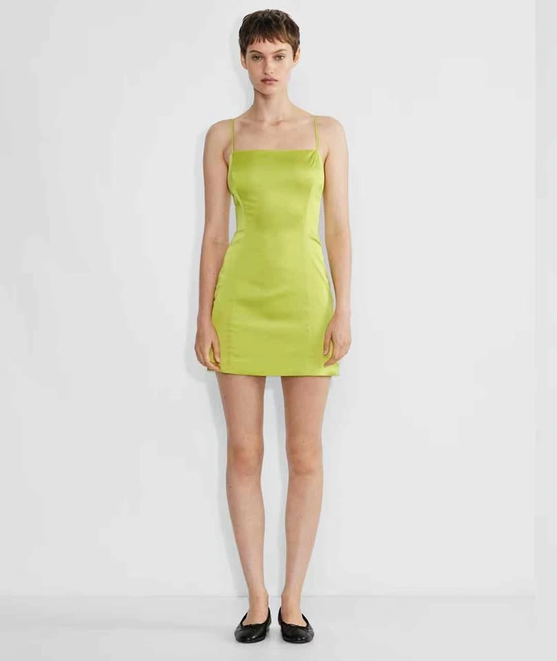 🏈BNWT Aritzia Sunday Best Shimmer Satin Mini Dress