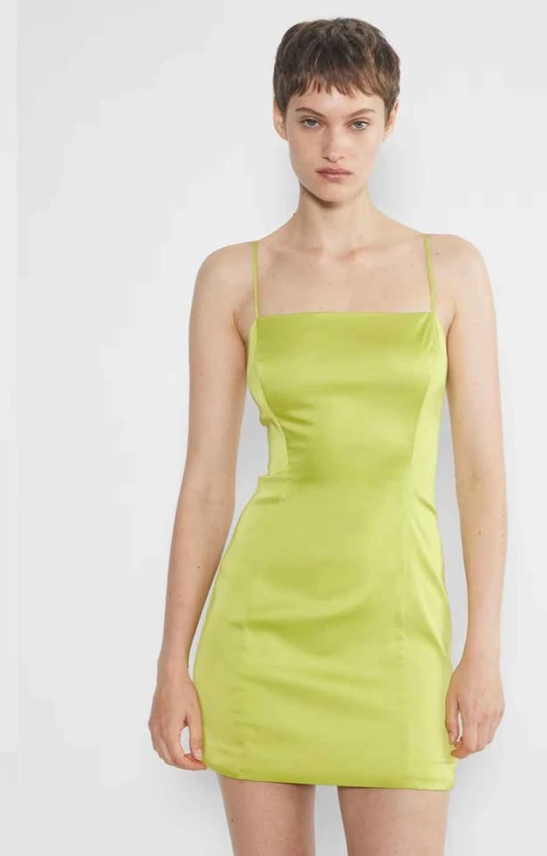 🏈BNWT Aritzia Sunday Best Shimmer Satin Mini Dress - photo 2