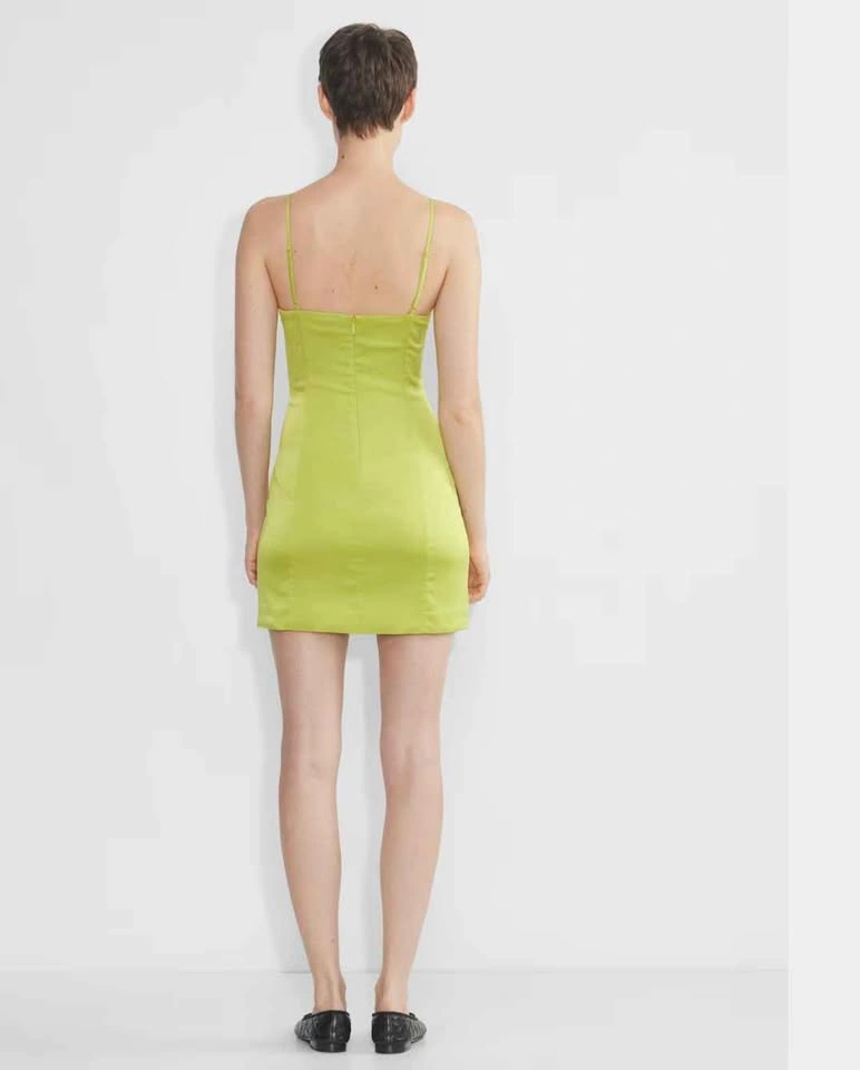 🏈BNWT Aritzia Sunday Best Shimmer Satin Mini Dress - photo 4