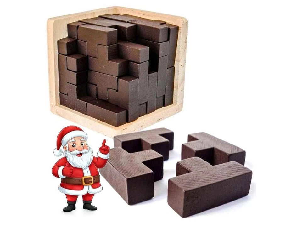 🏈Sharp Brain Zone 3D Wooden Brain Teaser Puzzle Box for kids