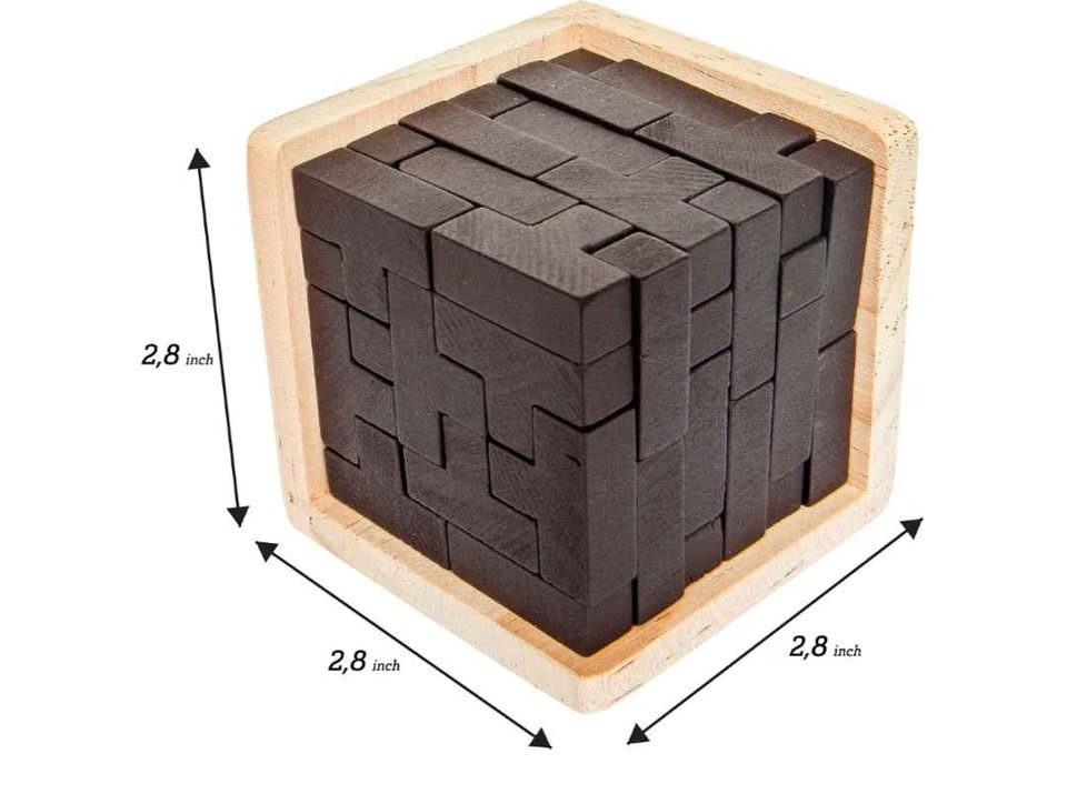 🏈Sharp Brain Zone 3D Wooden Brain Teaser Puzzle Box for kids - photo 2