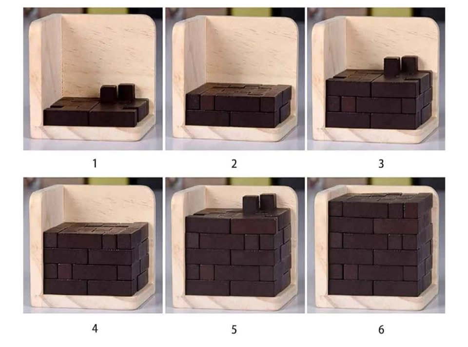 🏈Sharp Brain Zone 3D Wooden Brain Teaser Puzzle Box for kids - photo 3