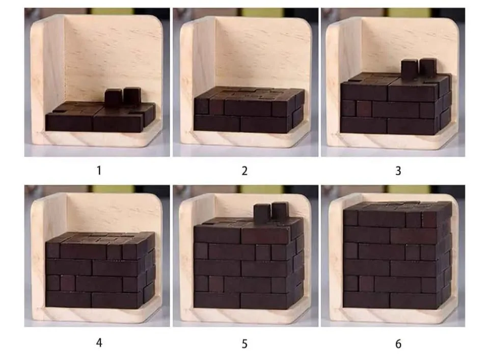🏈Sharp Brain Zone 3D Wooden Brain Teaser Puzzle Box for kids - photo 3