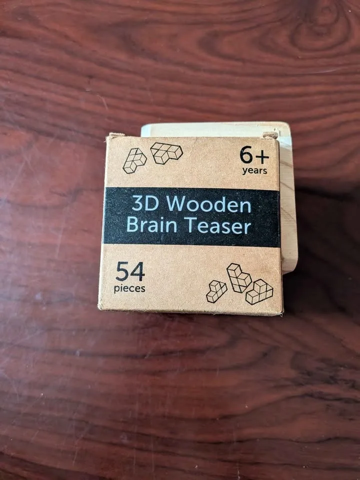 🏈Sharp Brain Zone 3D Wooden Brain Teaser Puzzle Box for kids - photo 4