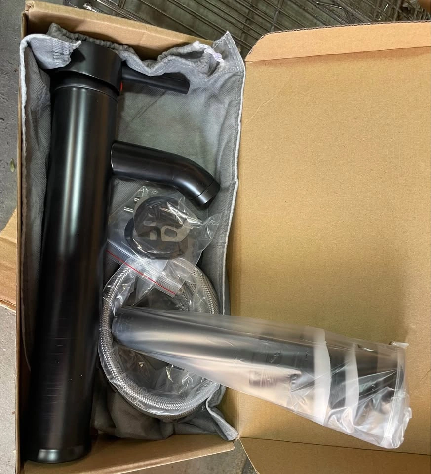 Glass Vessel Sink and Matte Black Faucet Combo Brand New - photo 3