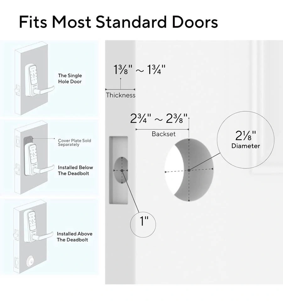 U-tec Ultraloq Smart Door Lock Keypad Lever Handle - photo 2
