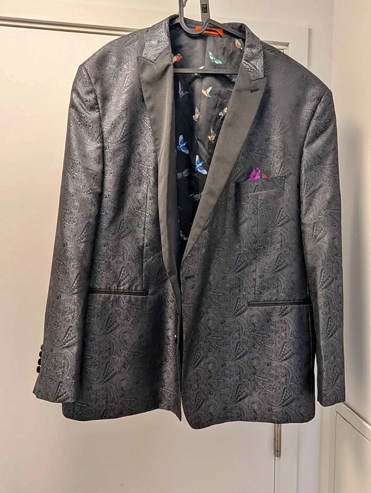 Men's Talia orange blazer big and tall