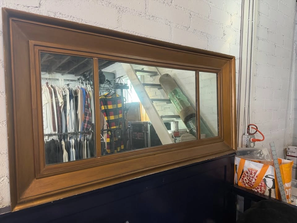 Vintage Gold 3-Panel Wall Mirror - 48.5" x 24" - photo 4