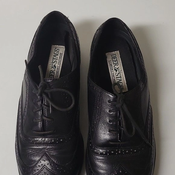 Deer Stags Men's Black Lace-up Dress Shoes Size 10M - photo 4
