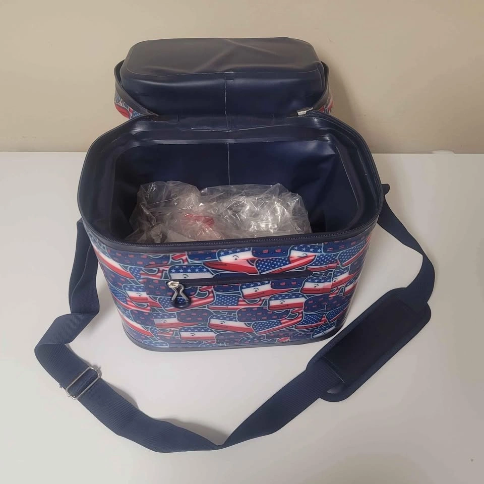 Vineyard Vines Whale and USA Flag 12 Can Cooler NWT