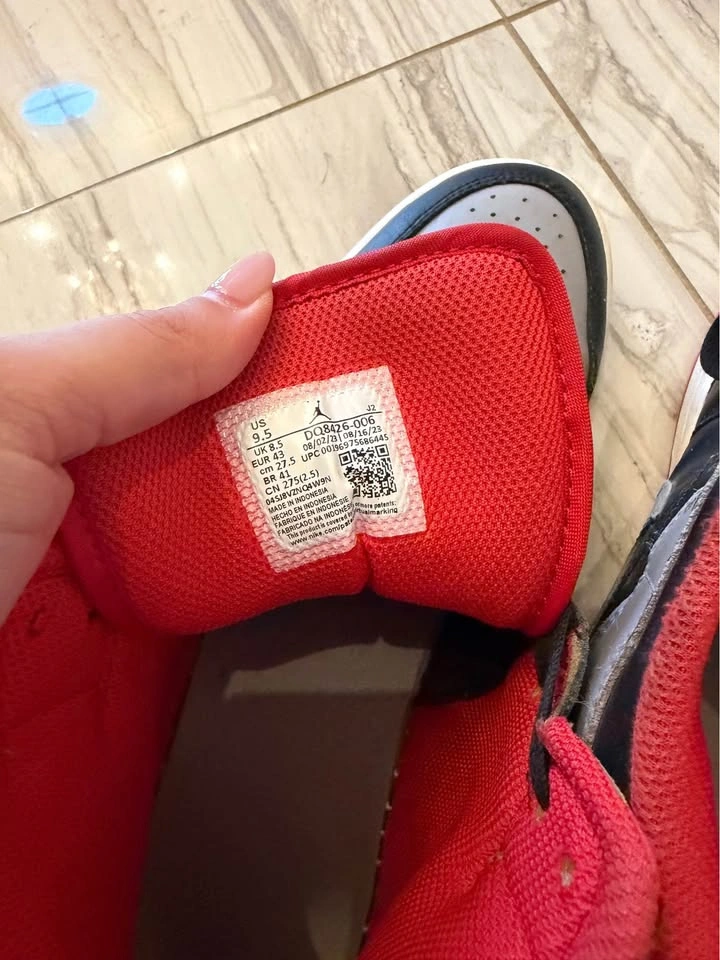Jordan 1 Mid Shadow Black/Grey/Red Size 9.5 - photo 4