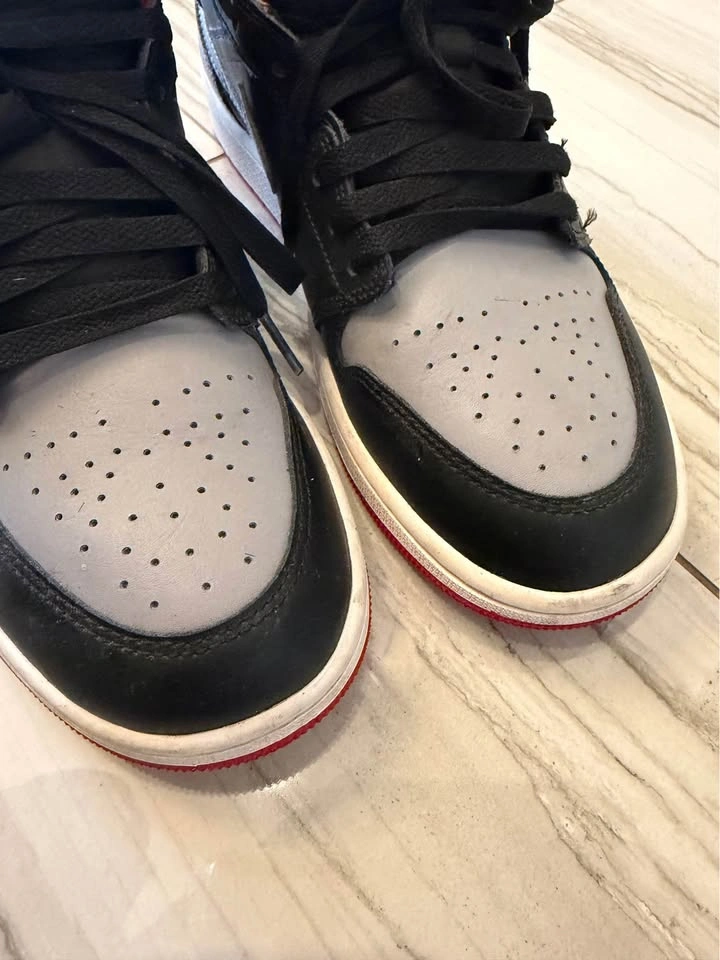 Jordan 1 Mid Shadow Black/Grey/Red Size 9.5 - photo 5