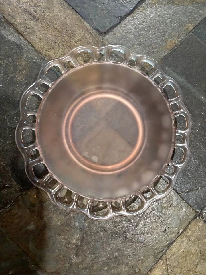 Vintage 1930s Pink Depression Glass Bowl - Anchor Hocking