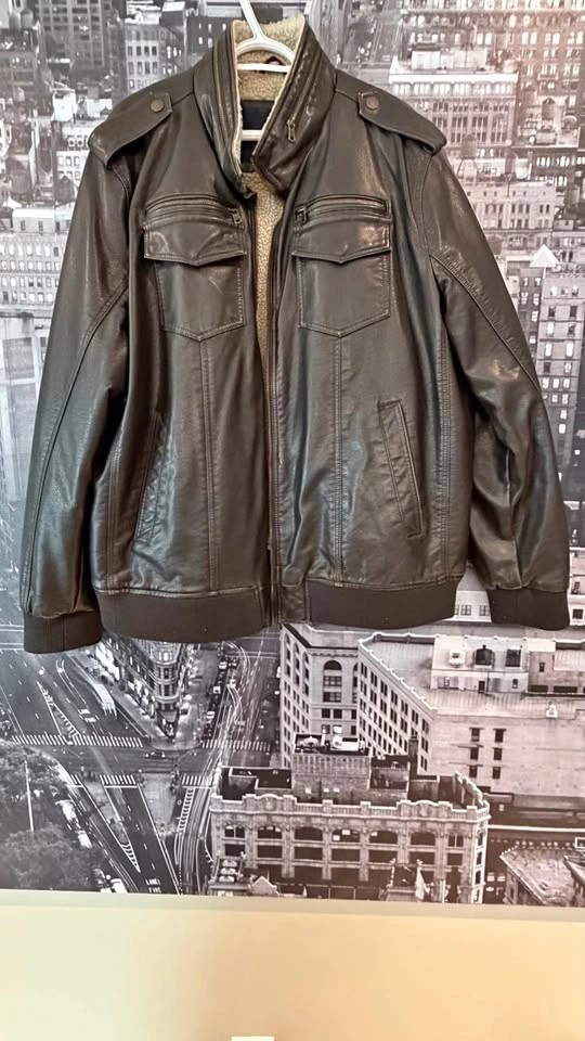 Tommy Hilfiger XXL Leather Bomber Jacket