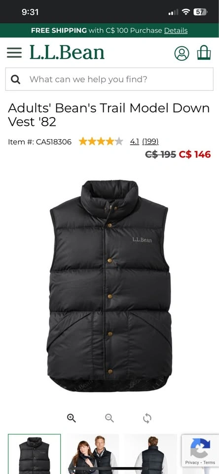 L.L.Bean Packable Down Vest ‘82 - photo 5
