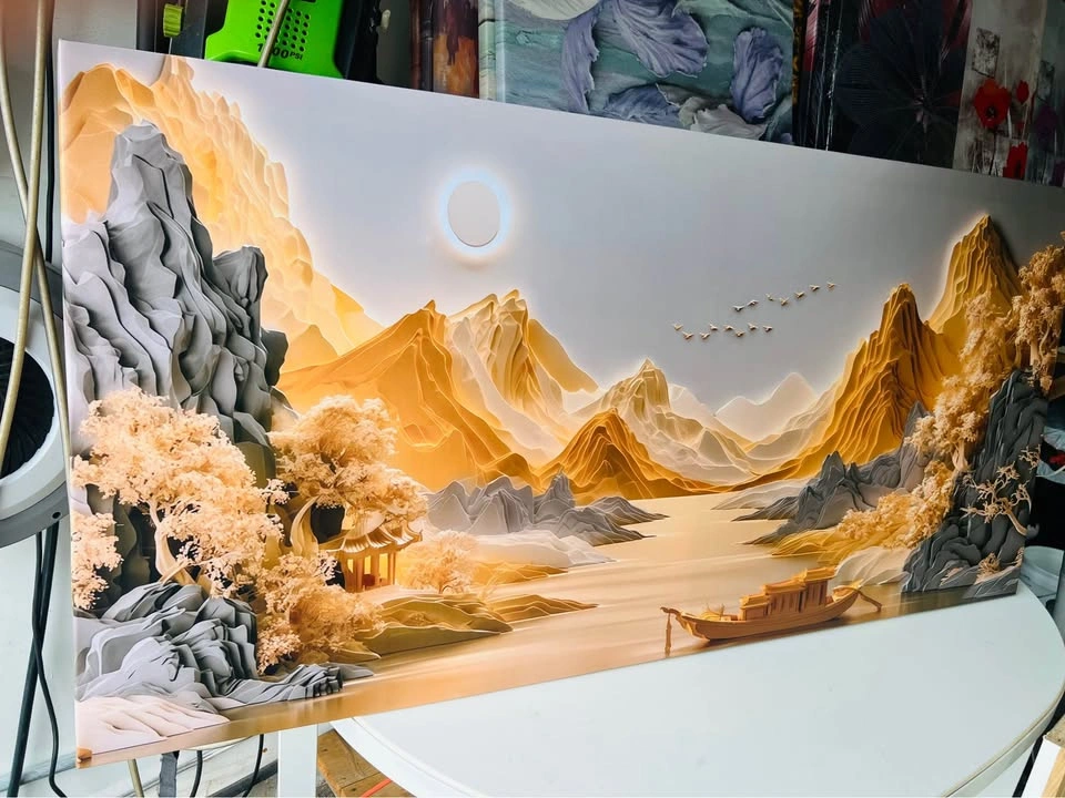 3D Landscape Canvas Wall Art 30”x60” - photo 3