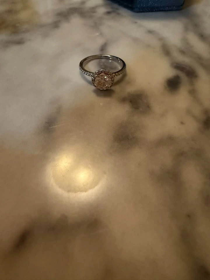 Sterling Silver Cubic Zirconia Halo Ring - photo 2