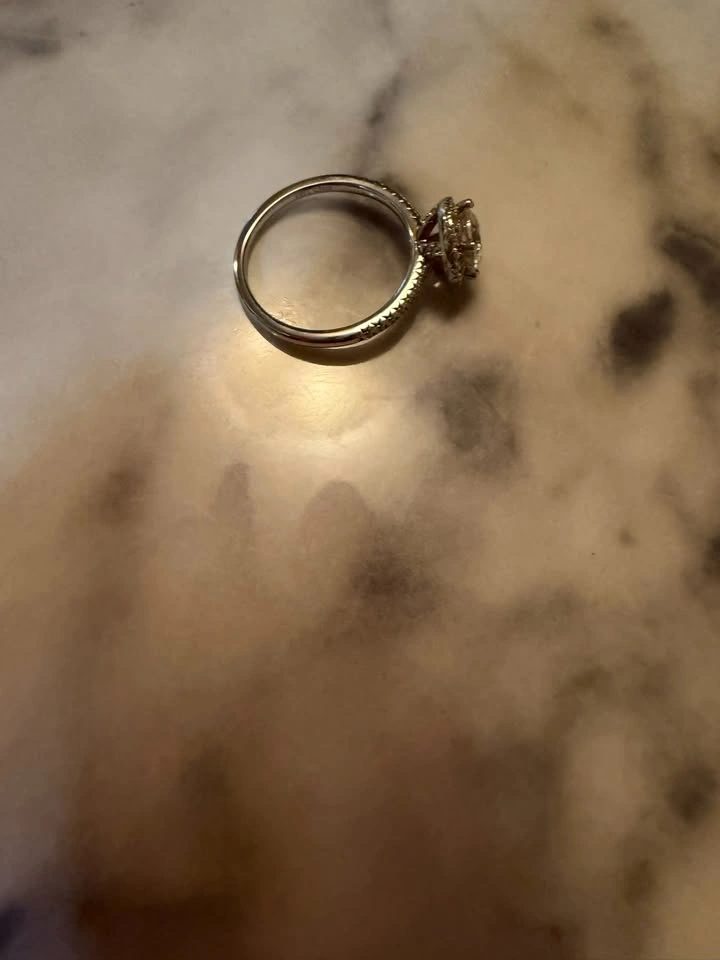 Sterling Silver Cubic Zirconia Halo Ring - photo 5