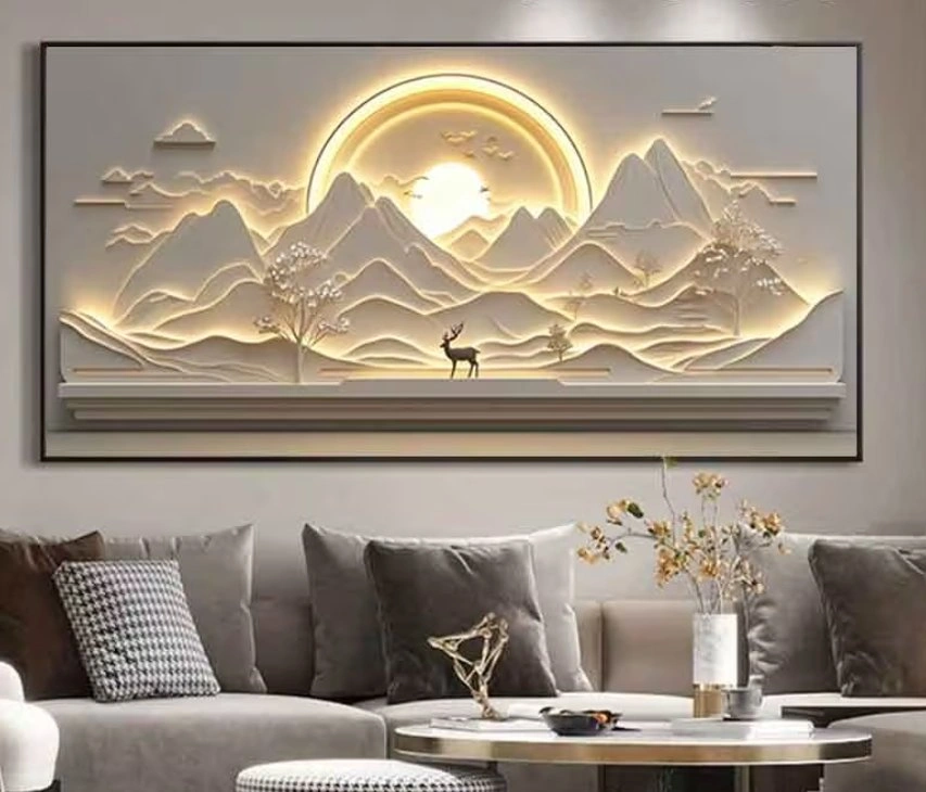 Canvas 3D Mountain Wall Art 30”x60” - photo 2