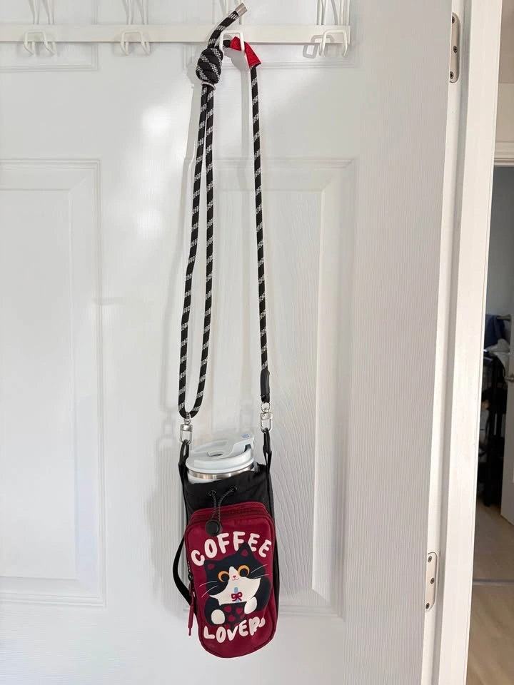 Water Bottle Carrier Bag with Crossbody Strap - photo 2