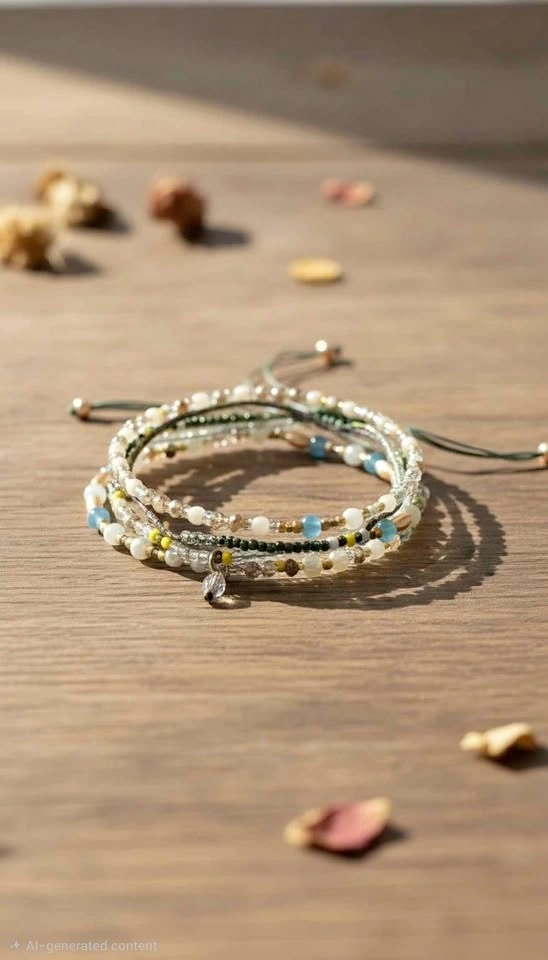 🏈 Multi-Strand Beaded Bracelet Set