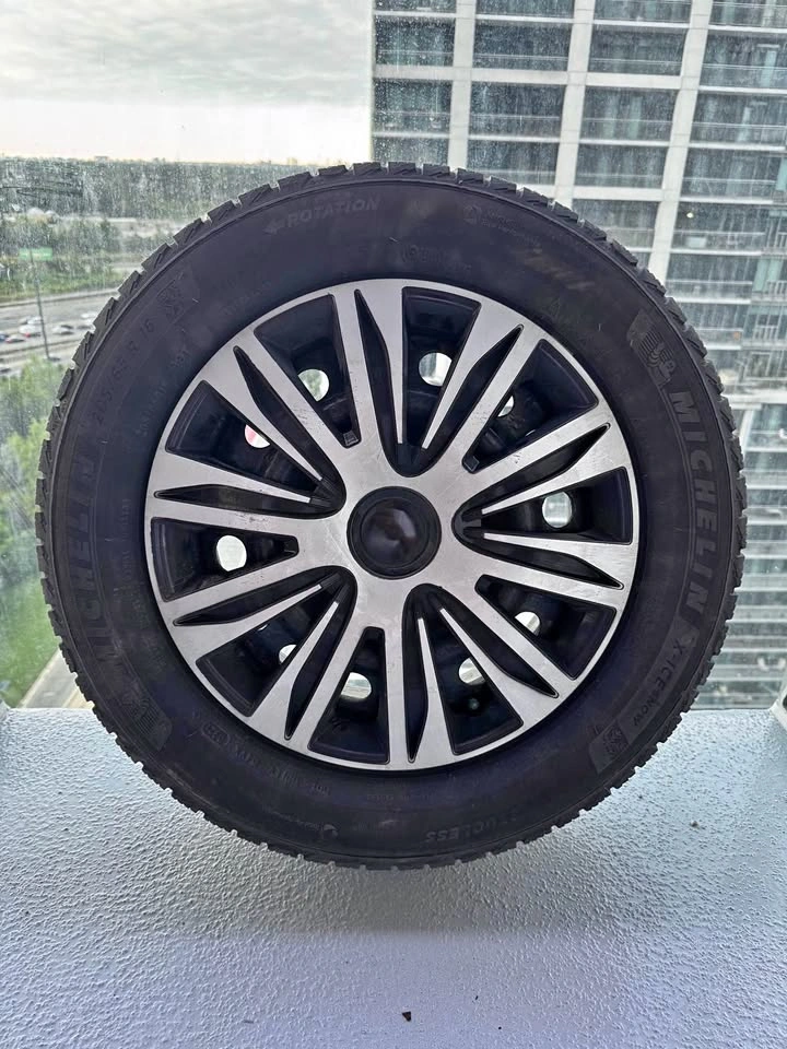 Michelin X-ICE Winter Tires 205/65R16 with Steel Rims
