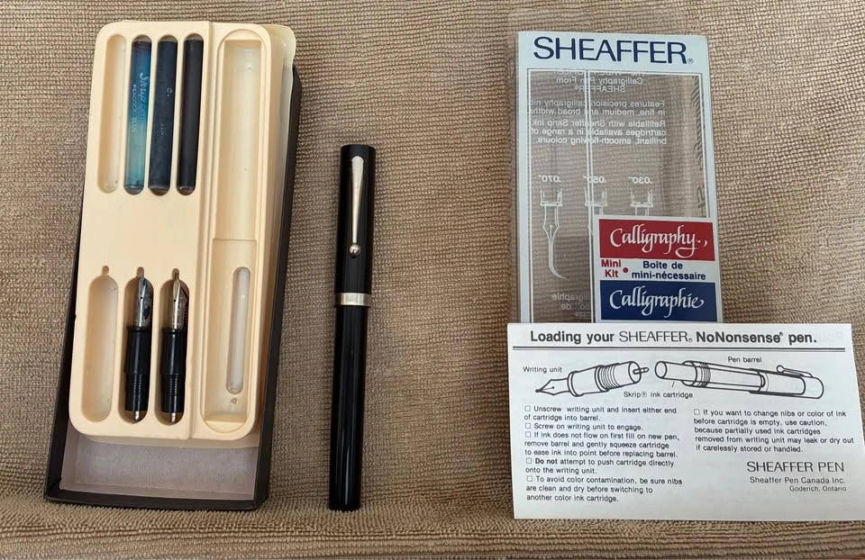 Vintage Sheaffer NoNonsense Calligraphy Mini Kit – 3 Italic Nibs - photo 3
