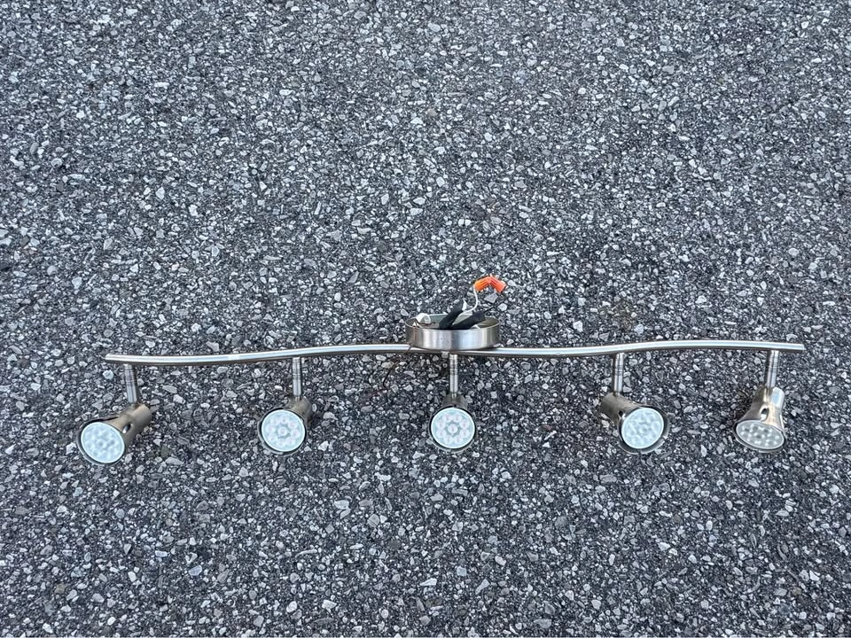 5-Light Adjustable Track Light Fixture – Brushed Nickel - photo 2