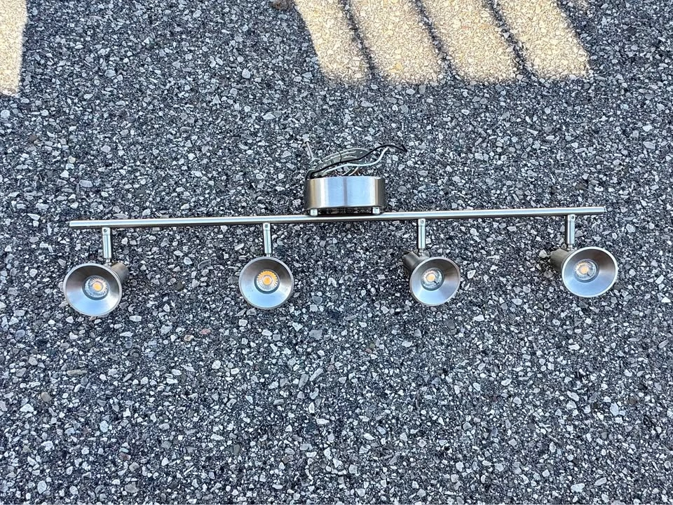 4-Light LED Track Light Fixture – Brushed Nickel