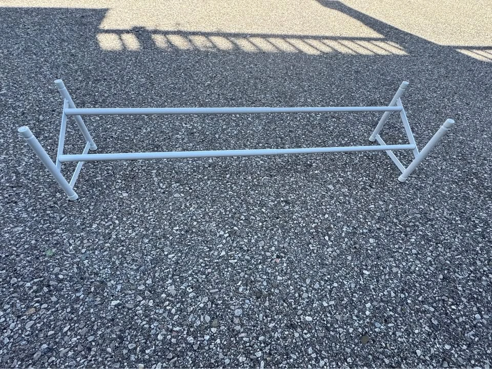 White Metal Extendable 2-Tier Shoe Rack - photo 4