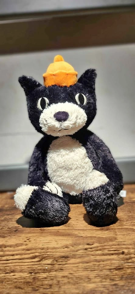 NWT Jellycat Jack Tuxedo Cat Orange Crown Plush 25th Anniversary