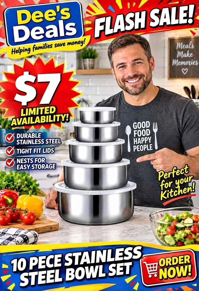 New 10 Piece Stacking bowl set Only $7