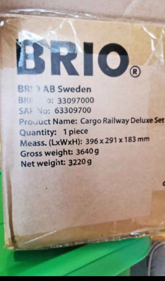 BRIO World Cargo Railway Deluxe - Wooden Train Set